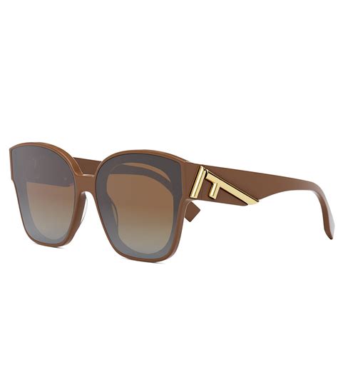 the fendi first 63mm square sunglasses|fendi geometric rimless aviator sunglasses.